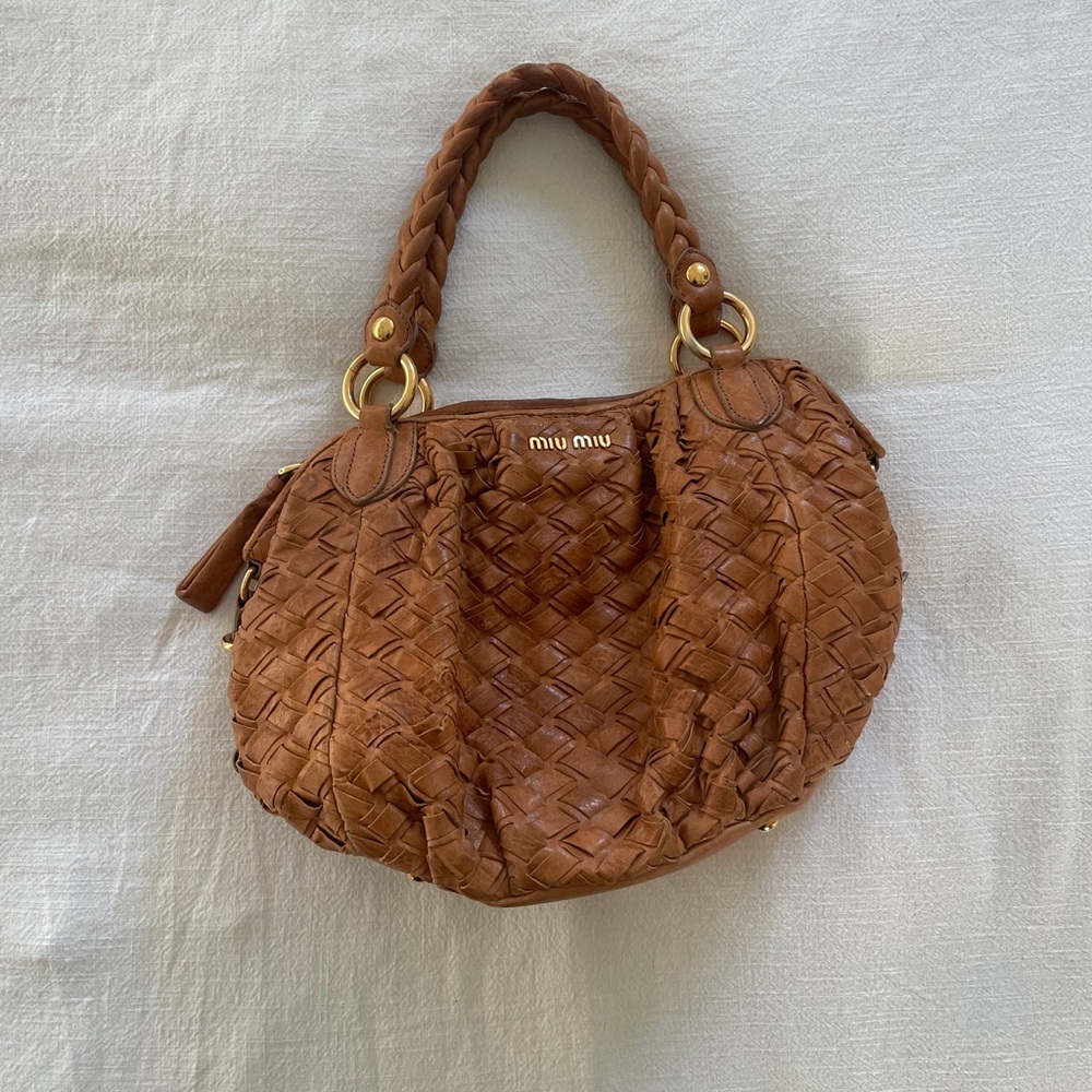 Vintage Miu Miu tan purse